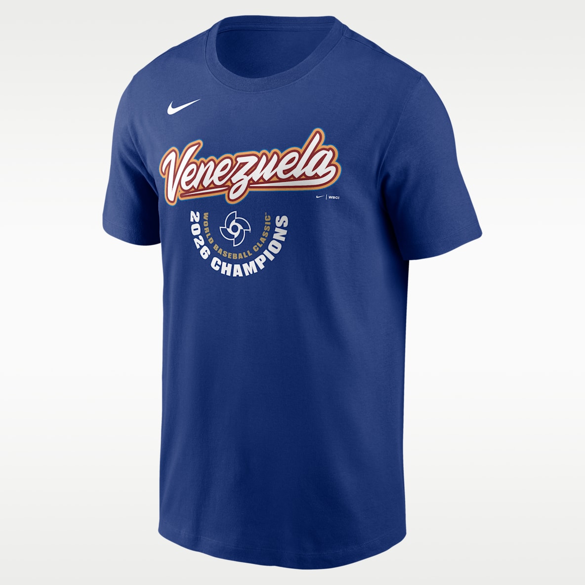 Venezuela National Baseball Team 2026 World Baseball Classic Champions Arched Logo Playera Nike para hombre