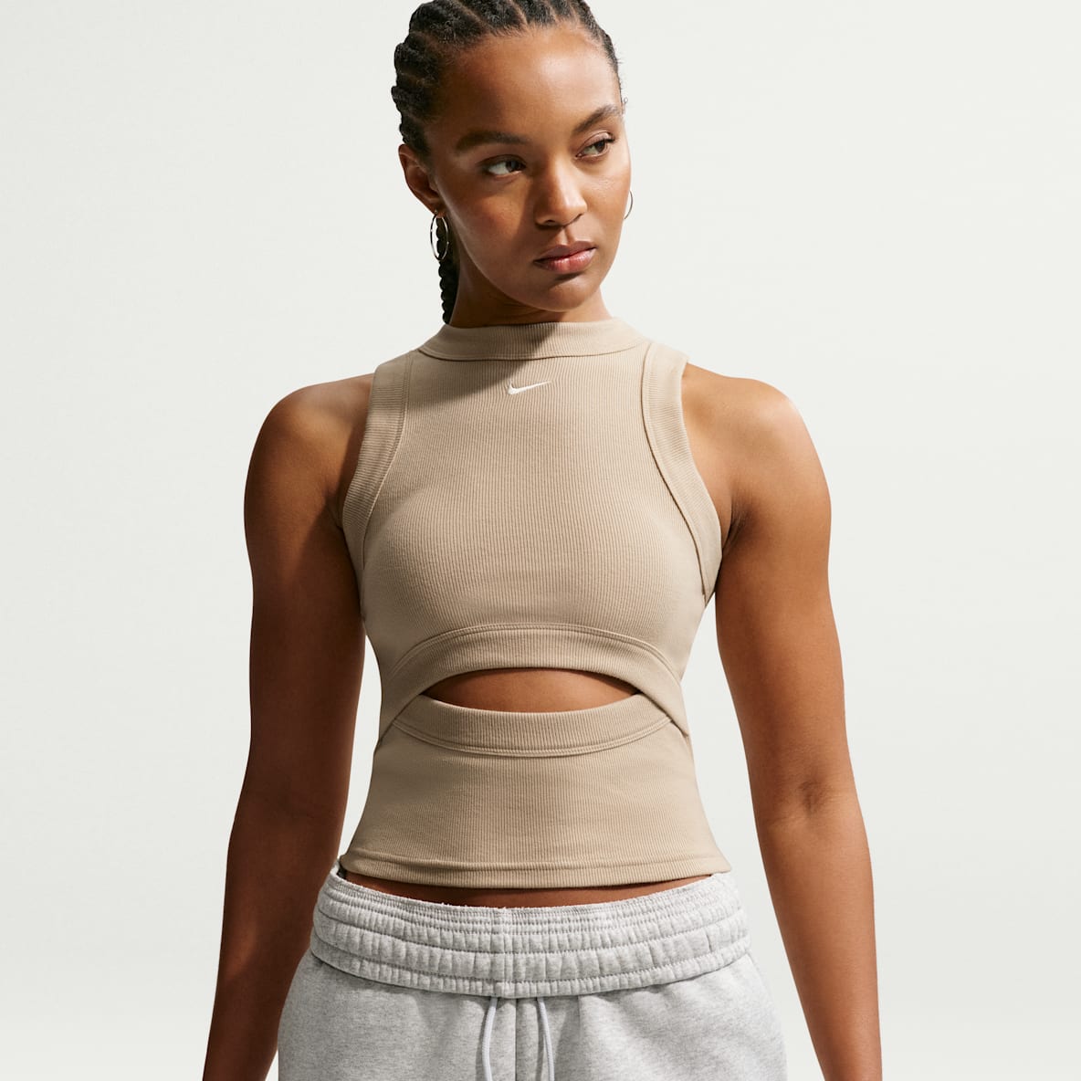 Nike Sportswear Chill Knit Tajt ribbat linne för kvinnor