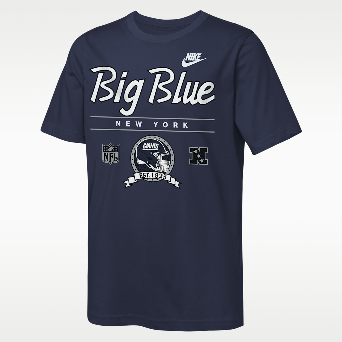 New York Giants Rewind Hometown Slub Big Kids' Nike Dri-FIT NFL T-Shirt