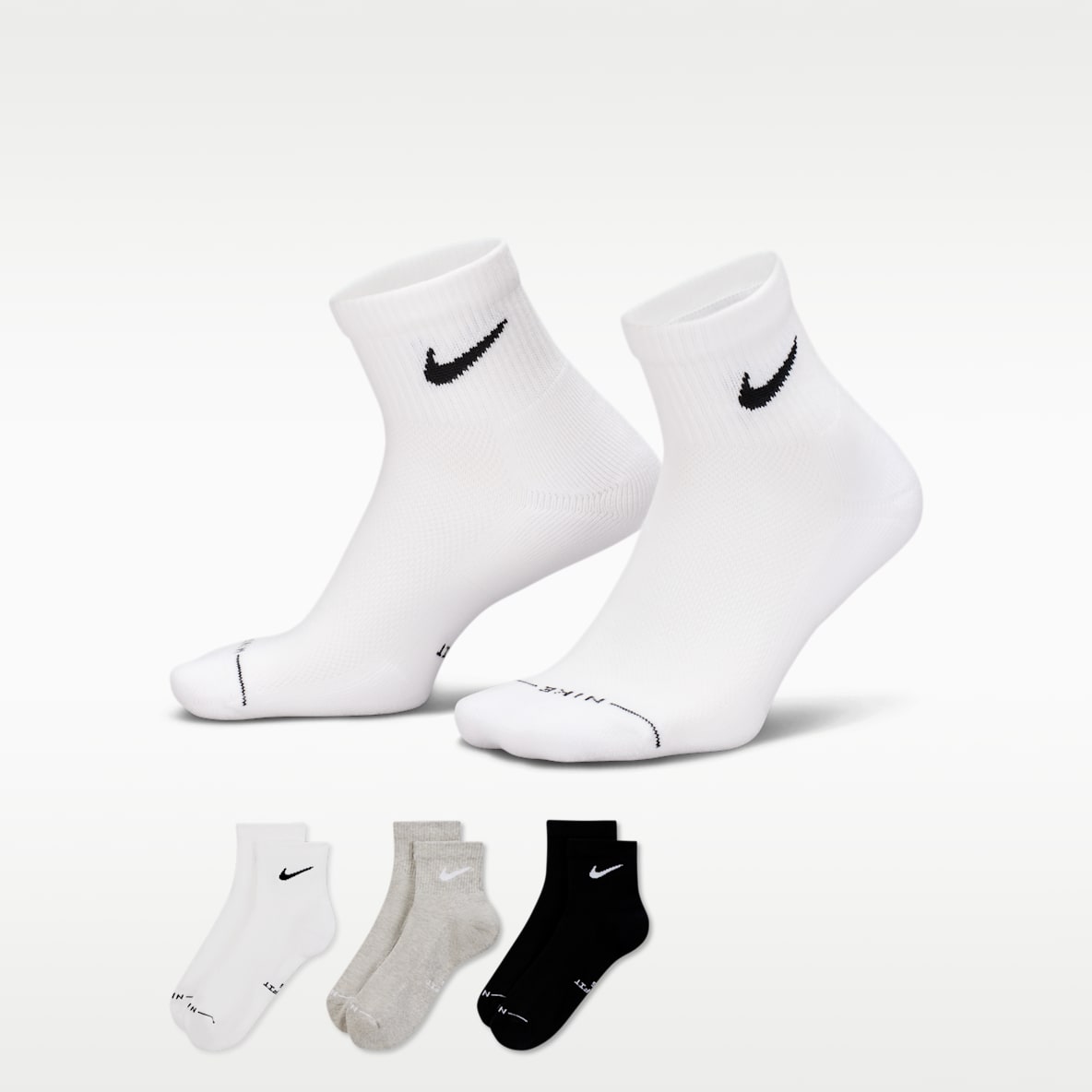 Nike Everyday Elevated Ankle Socks (3 Pairs)
