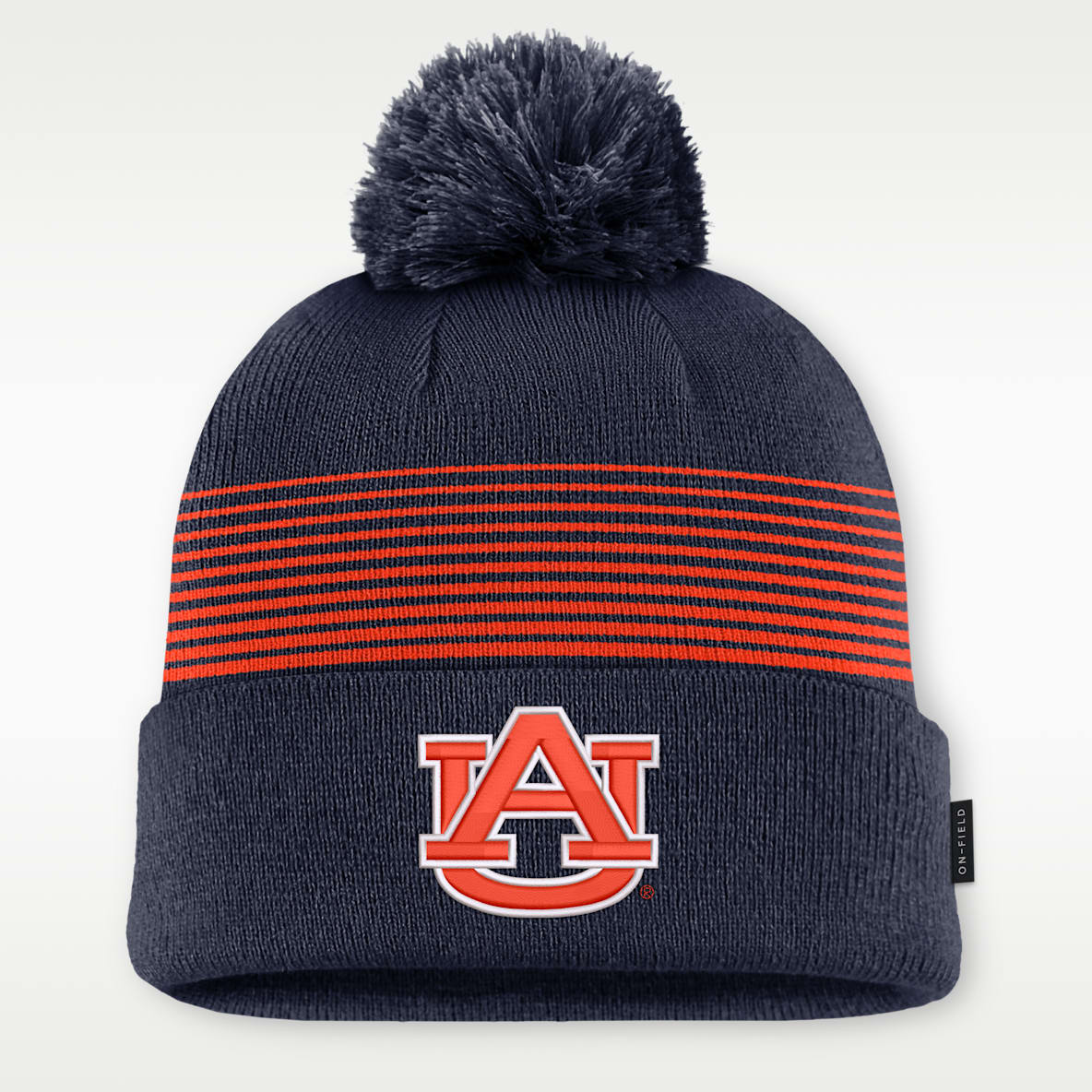 Auburn Sideline Peak Men's Nike College Cuffed Pom Beanie