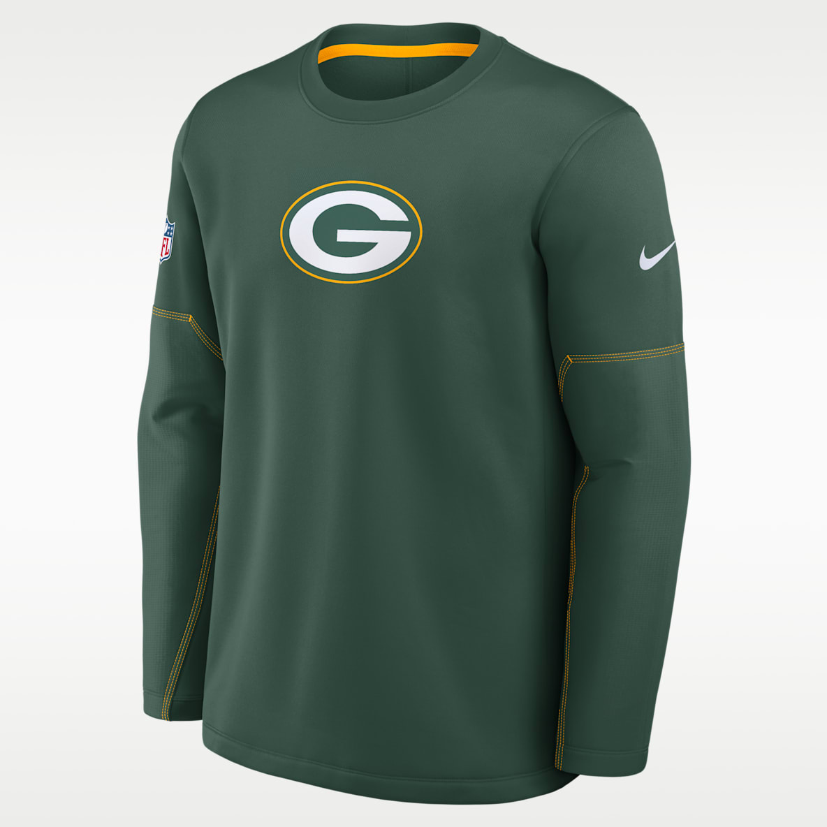Green Bay Packers Sideline Coaches Playera de manga larga Nike Therma-FIT de la NFL para hombre