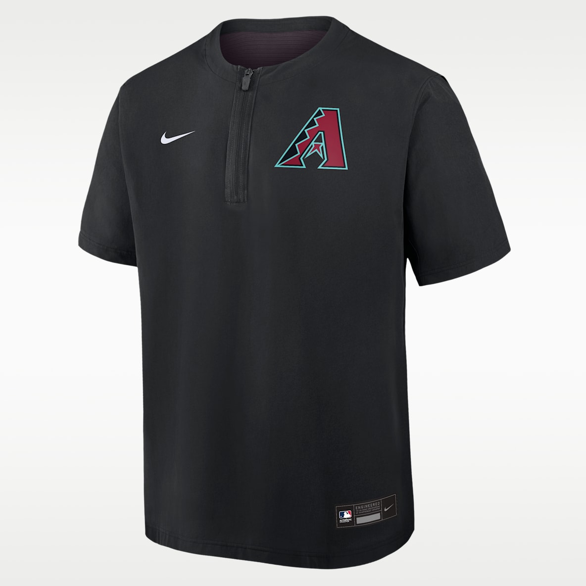Arizona Diamondbacks Authentic Collection Men's Nike Dri-FIT MLB 1/4-Zip Short-Sleeve Windshirt