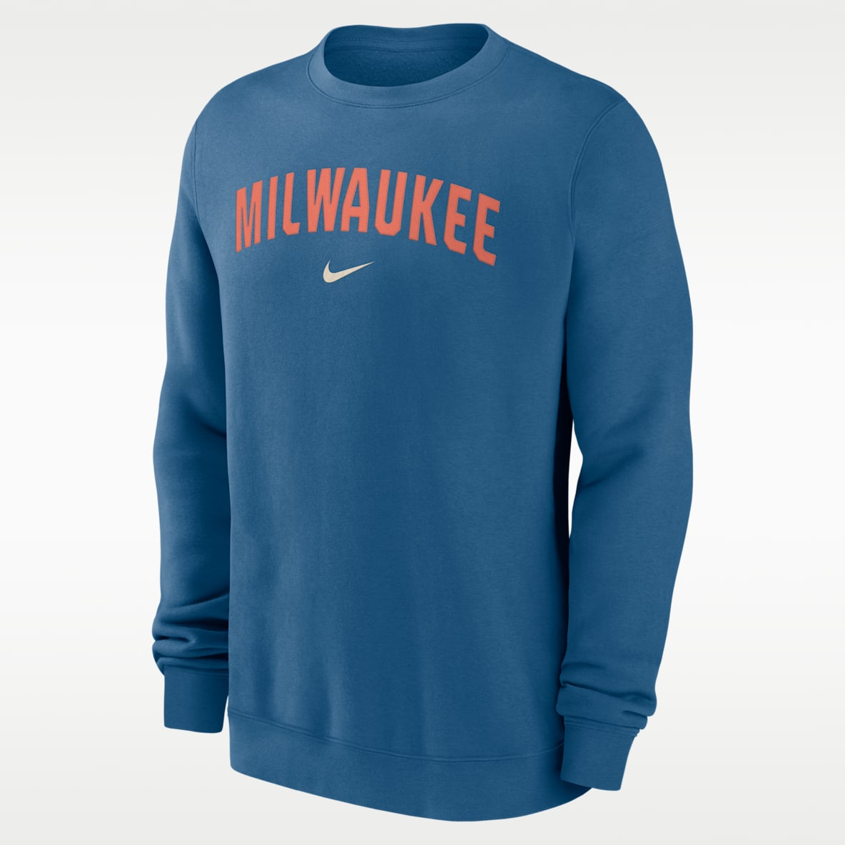 Milwaukee Brewers 2-Hit Men's Nike MLB Pullover Crew