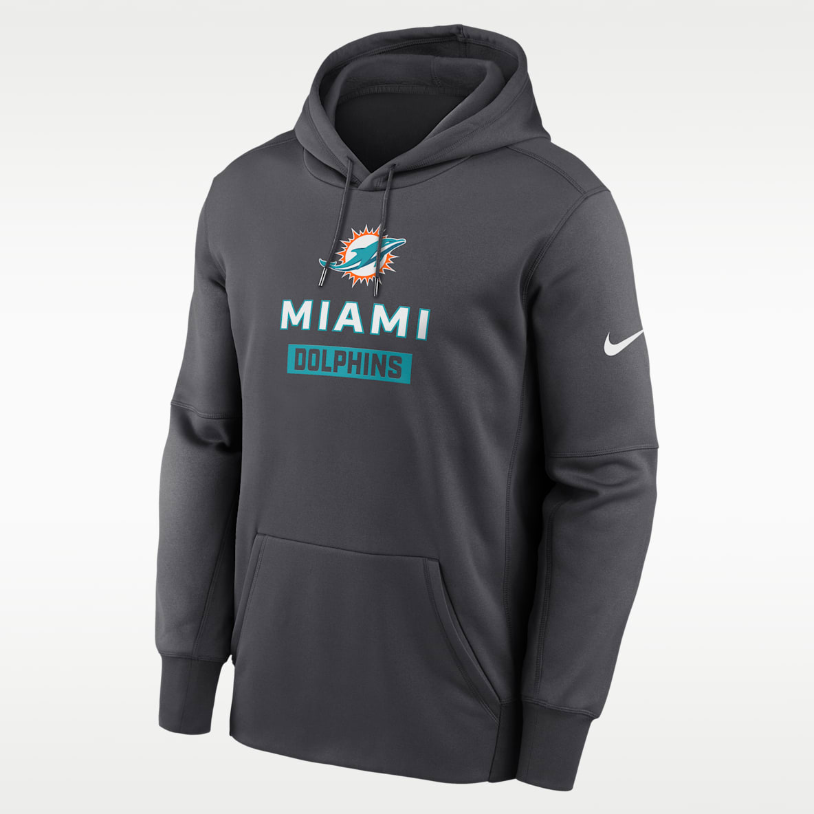 Miami Dolphins Toss Sweep Men’s Nike Therma NFL Pullover Hoodie