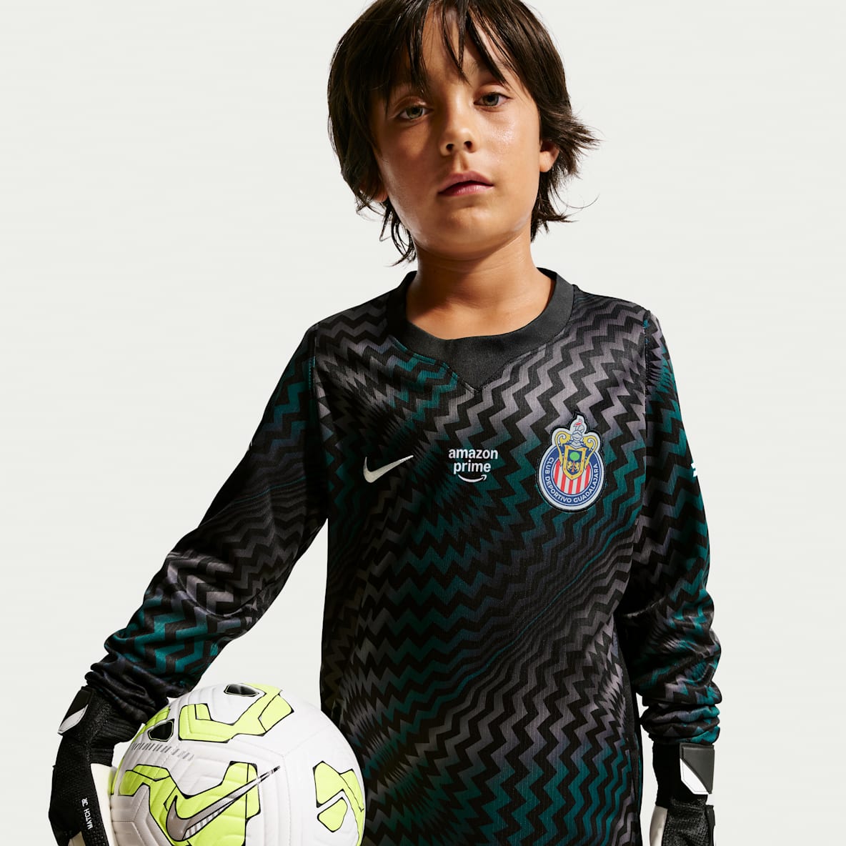 C.D. Guadalajara portero 2026/27 Stadium Jersey de futbol Nike Dri-FIT Replica para niños talla grande