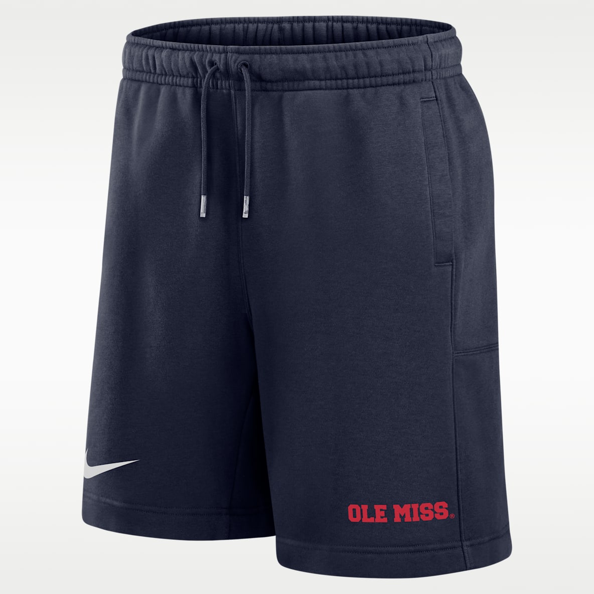Ole Miss Rebels Club Shorts Nike de tejido Fleece para hombre