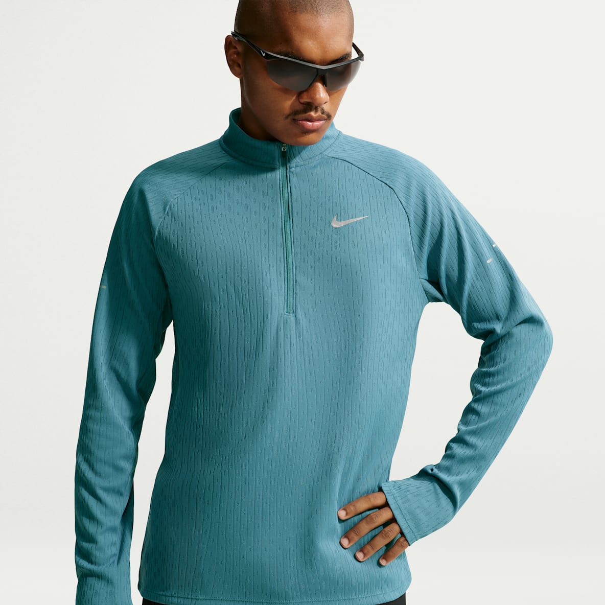 Nike Stride Aero-FIT Pánská střední vrstva s polovičním zipem