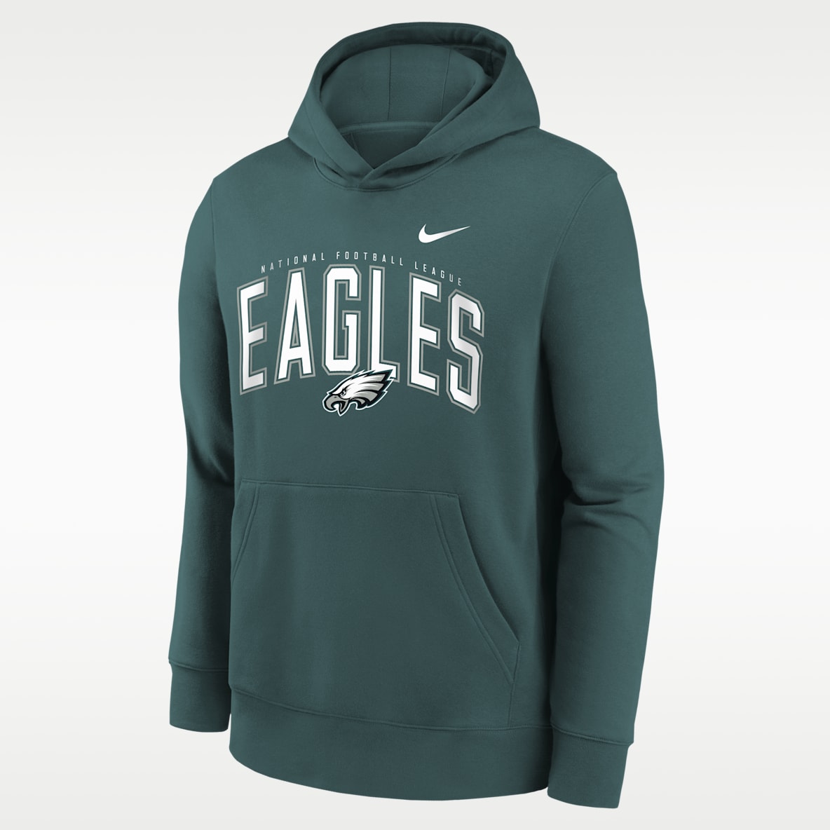 Philadelphia Eagles Essentials Club Logo Arch Big Kids' Nike NFL Pullover Crew