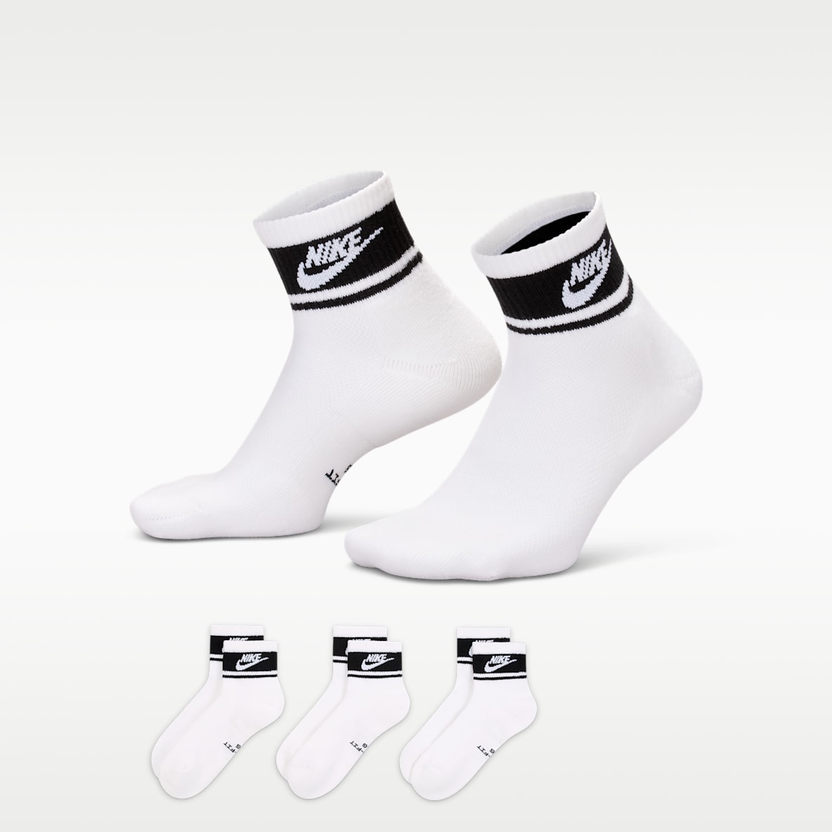 Nike Everyday Elevated Ankle Socks (3 Pairs)