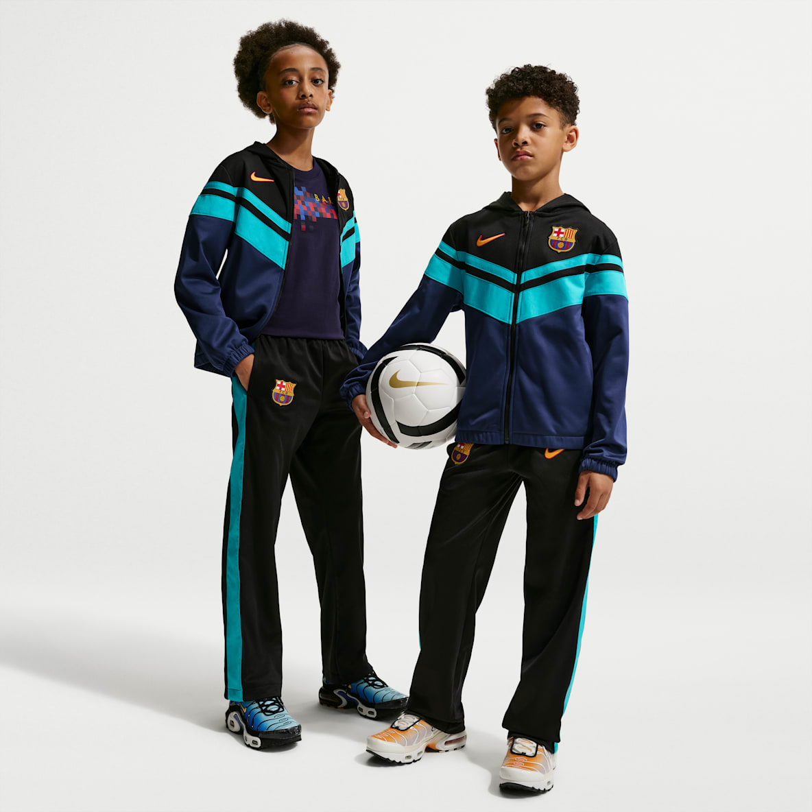FC Barcelona Third Big Kids' Nike Dri-FIT Soccer Hooded Tracksuit