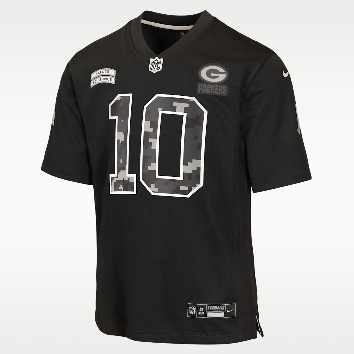 Jordan Love Green Bay Packers Salute to Service Big Kids' Nike NFL Game Jersey