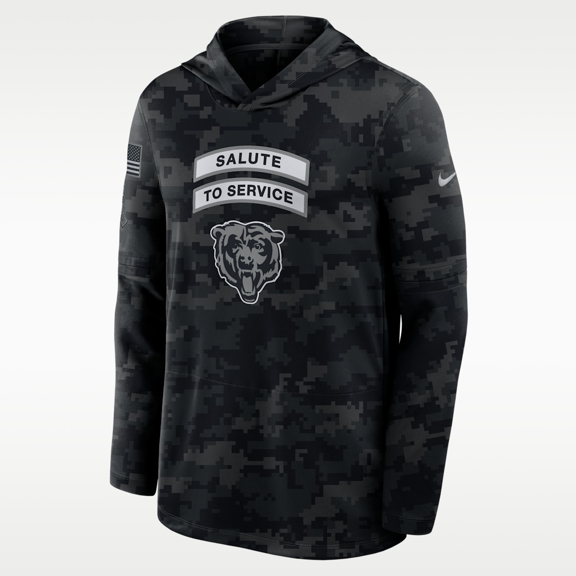 Chicago Bears Salute to Service Sideline Men's Nike Dri-FIT NFL Long-Sleeve Hooded Top