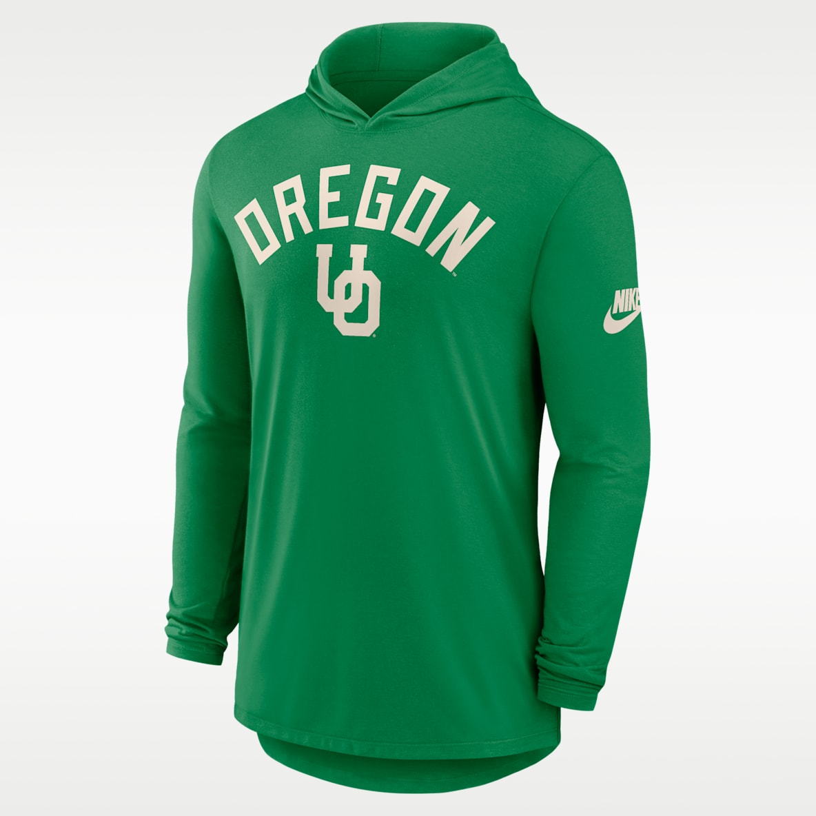 Oregon Legacy Arch Men's Nike Dri-FIT College Long-Sleeve Hooded T-Shirt