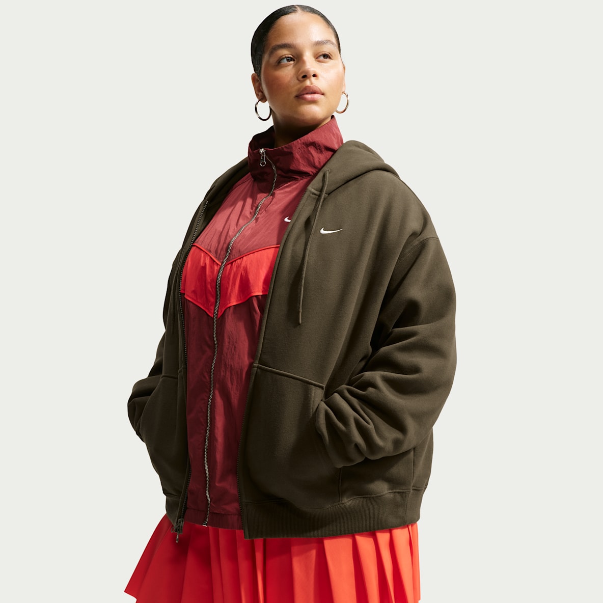 Nike Studio Fleece Medium Weight Women's Oversized Full-Zip Hoodie