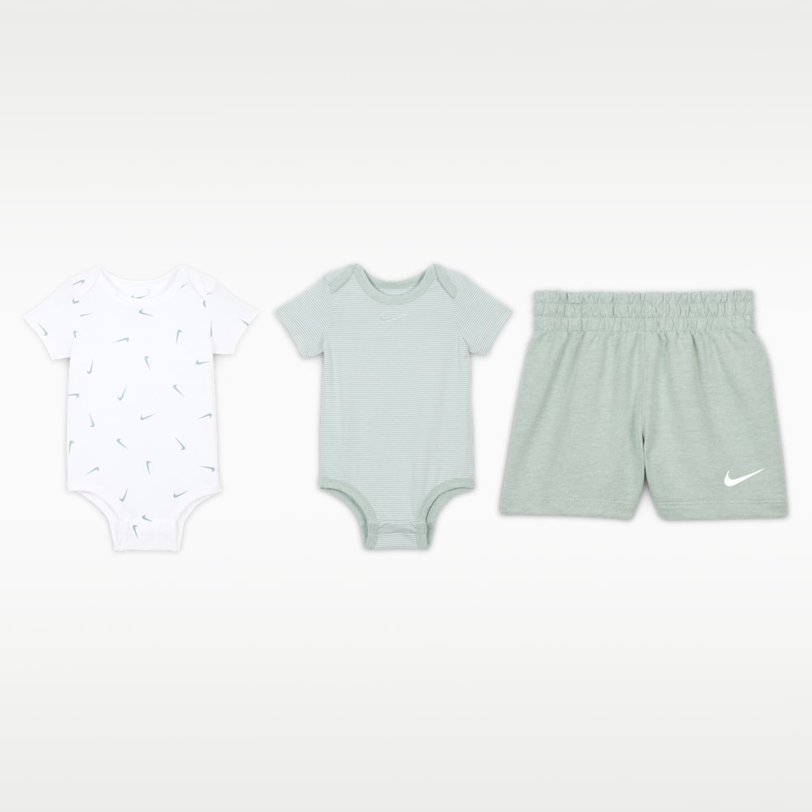 Nike Essentials Baby 3-Piece Striped Swooshfetti Set