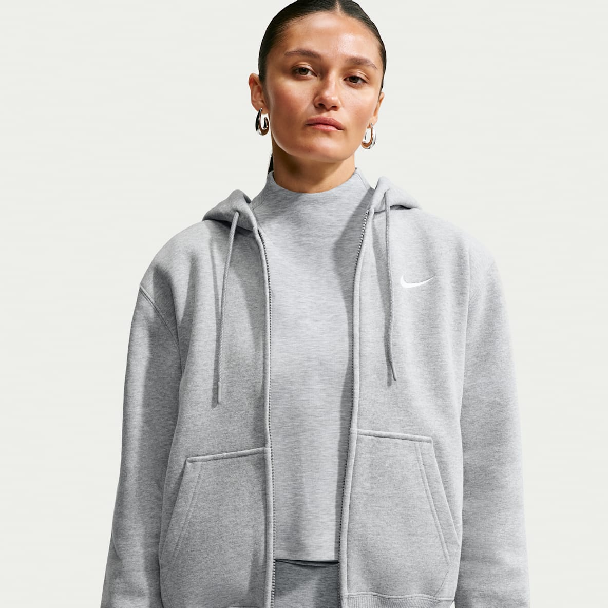 Nike Studio Fleece Medium Weight Sweat à capuche et zip pour femme