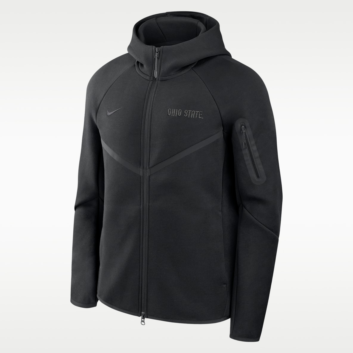 Ohio State Tech Fleece Chamarra universitaria Nike con gorro de cierre completo para hombre
