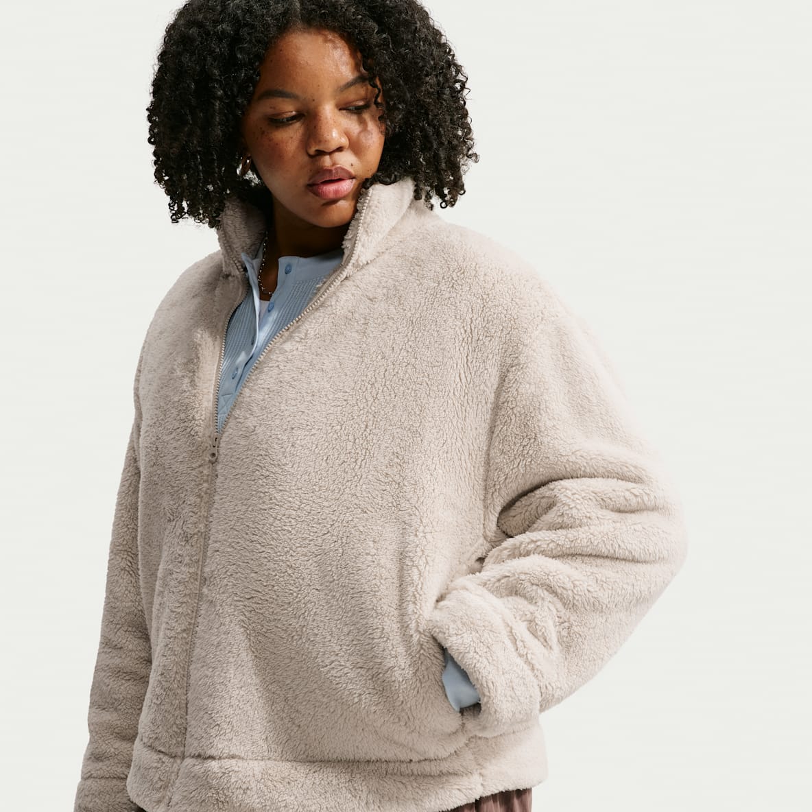 Nike Sportswear Essential Women's High-Pile Fleece Jacket (Plus Size)