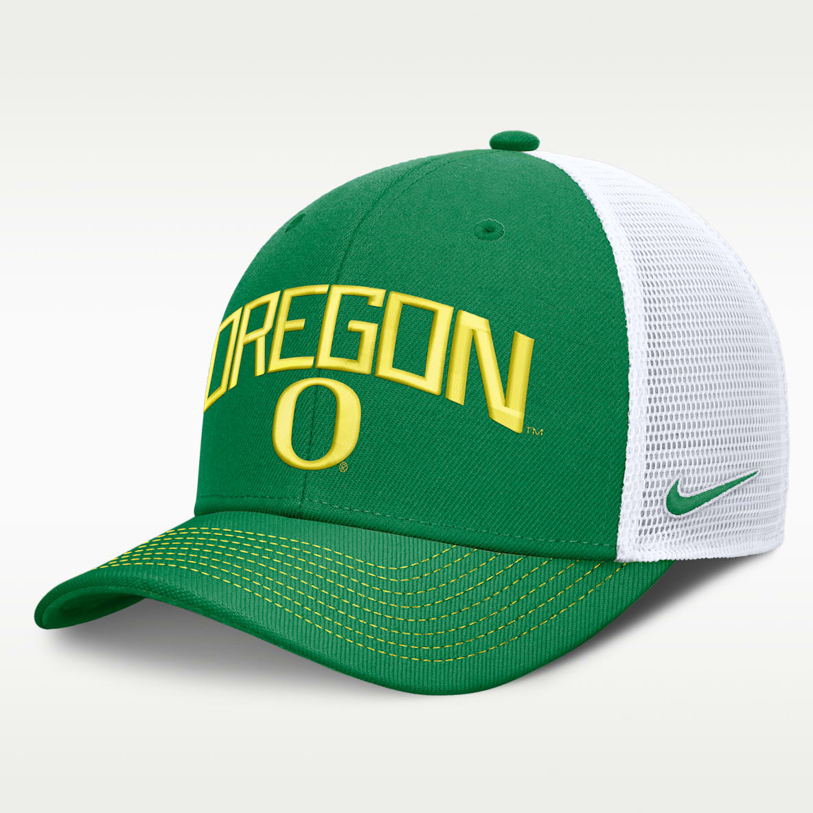 Oregon Primetime Arched Gorra de rejilla universitaria Nike Dri-FIT ajustable para hombre