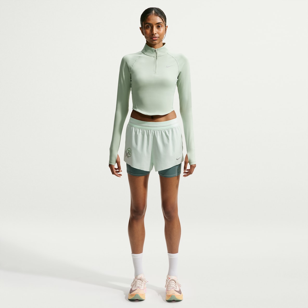 Nike Swift Shorts de correr Dri-FIT de tiro medio 2 en 1 para mujer