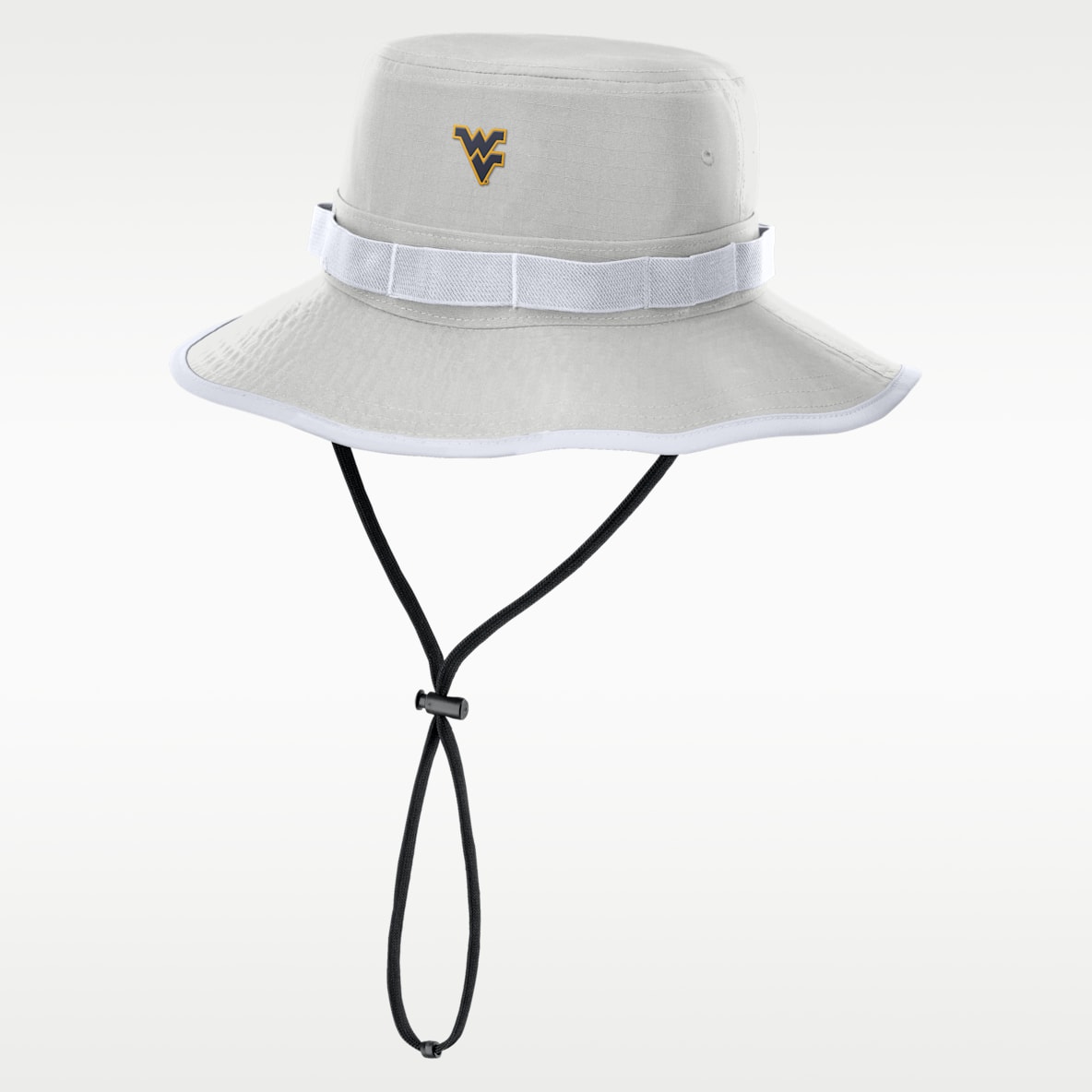 West Virginia Sideline Apex Gameday Boonie Gorro tipo pescador universitario Nike Dri-FIT para hombre