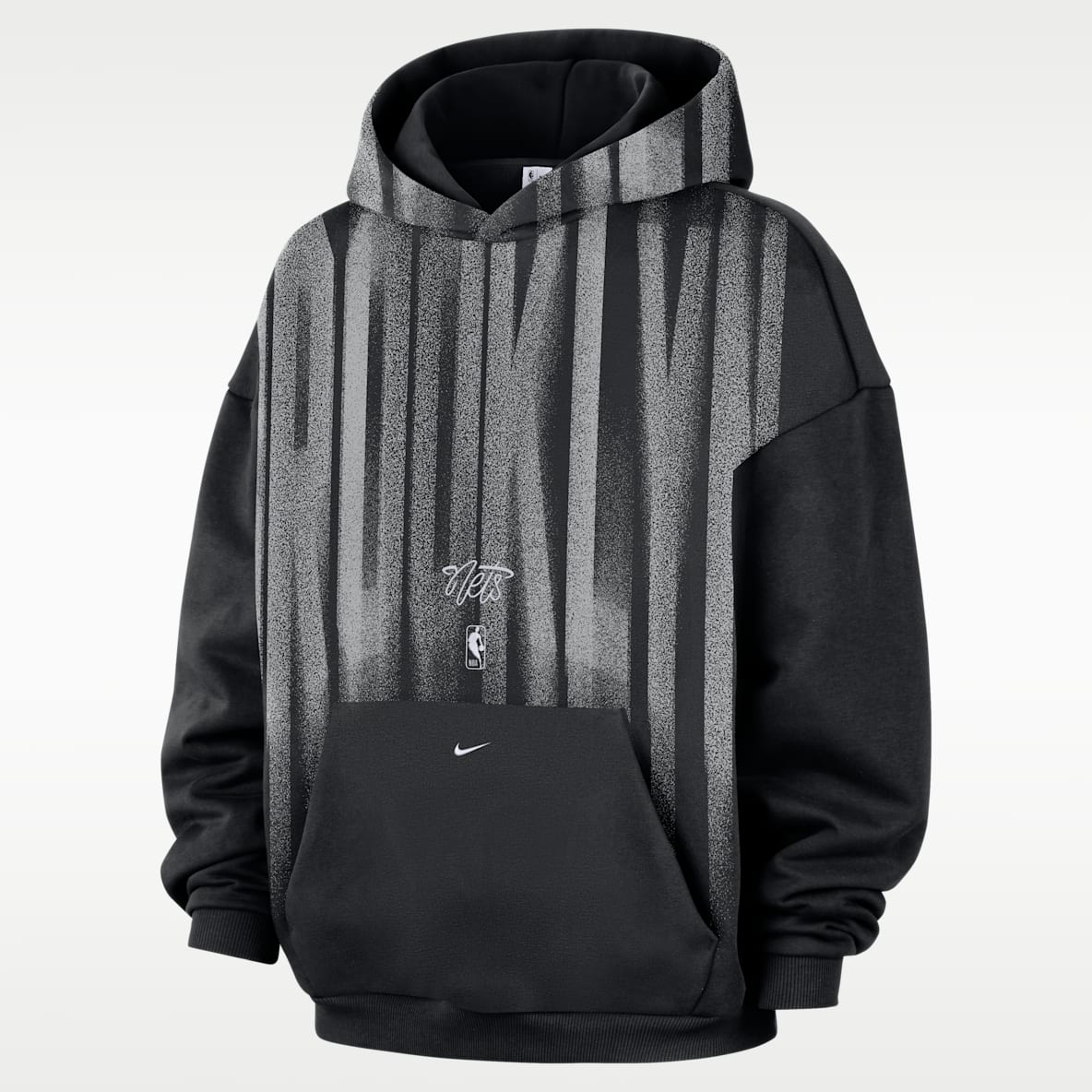 Brooklyn Nets Standard Issue Men's Therma-FIT Fleece Basketball Hoodie