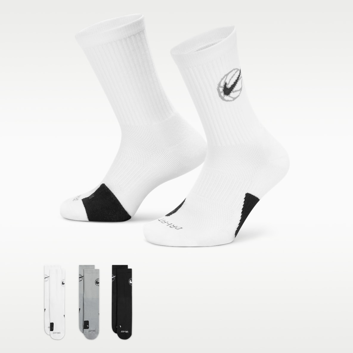Nike Everyday Crew Mitjons de bàsquet (3 parell)