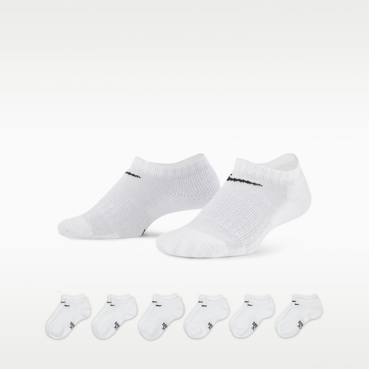 Nike Dri-FIT Performance Basics Little Kids' No-Show Socks (6 Pairs)