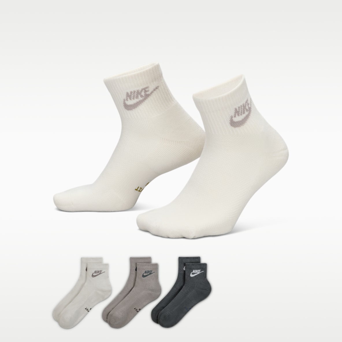 Nike Everyday Elevated Ankle Socks (3 Pairs)