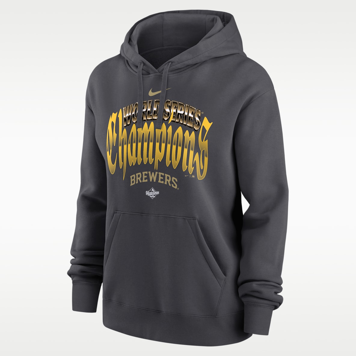 Milwaukee Brewers 2026 World Series Champions Logo Home Plate Women's Nike MLB Pullover Hoodie