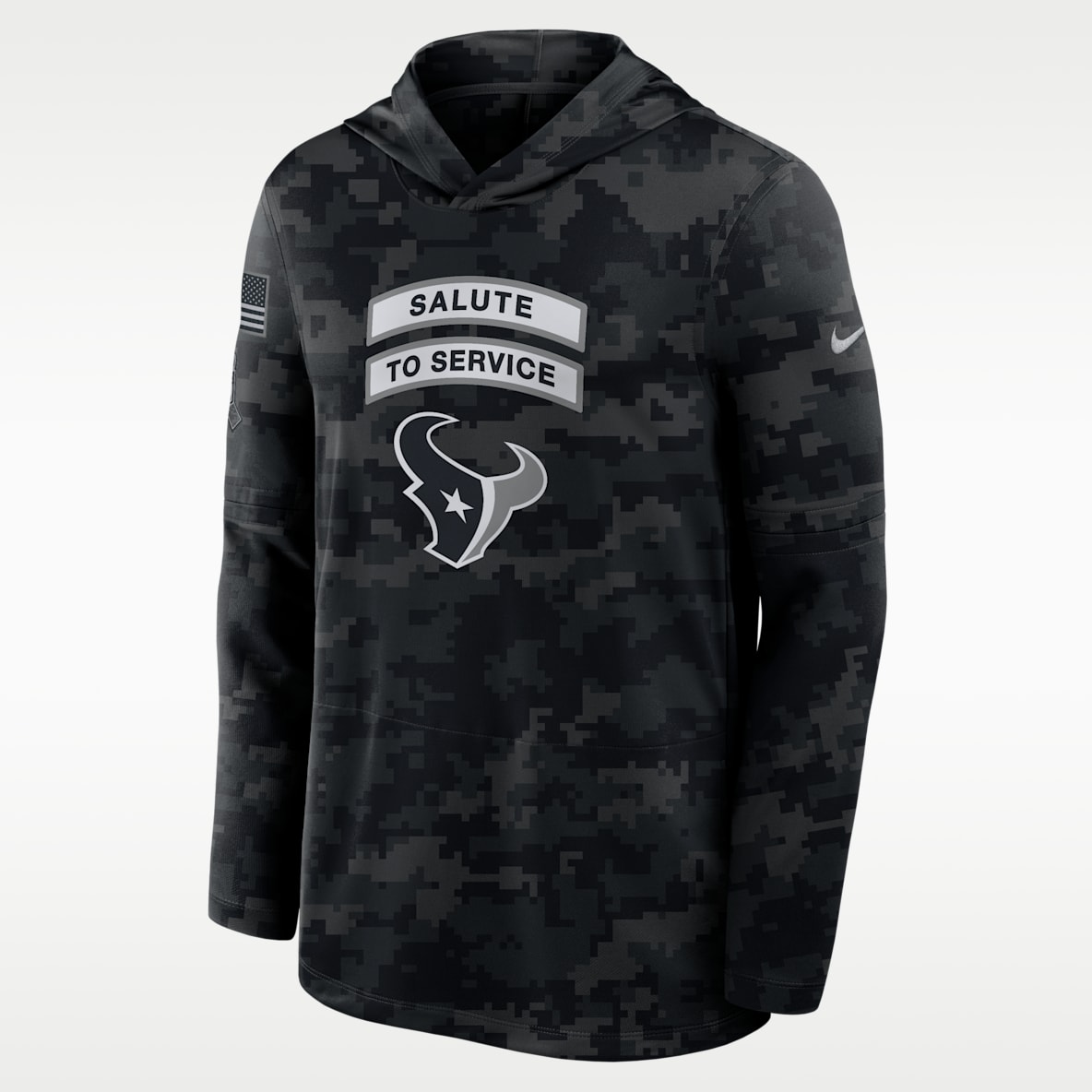 Houston Texans Salute to Service Sideline Men's Nike Dri-FIT NFL Long-Sleeve Hooded Top