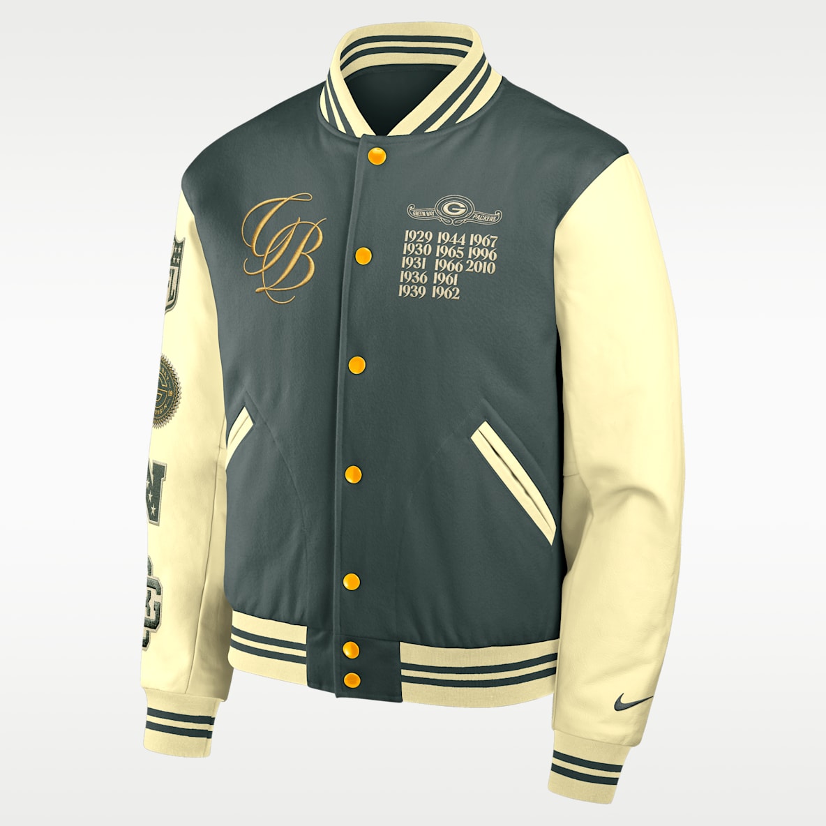 Green Bay Packers Rivalries Collection Men's Nike NFL Full-Snap Varsity Jacket