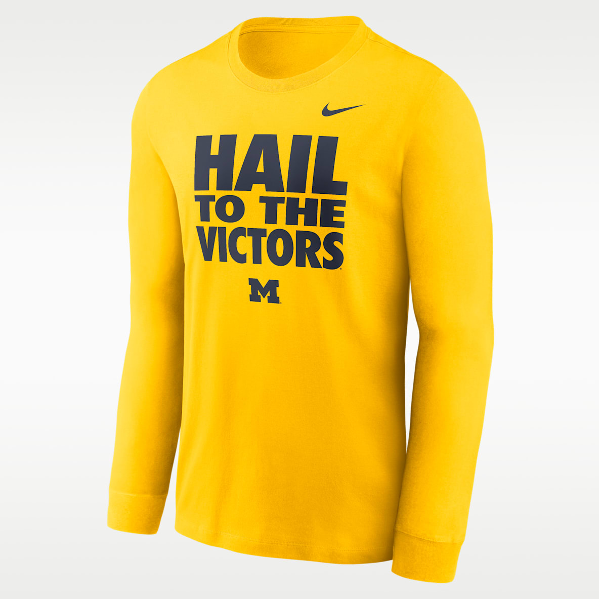 Michigan Sideline Slogan Men's Nike Dri-FIT College Long-Sleeve T-Shirt