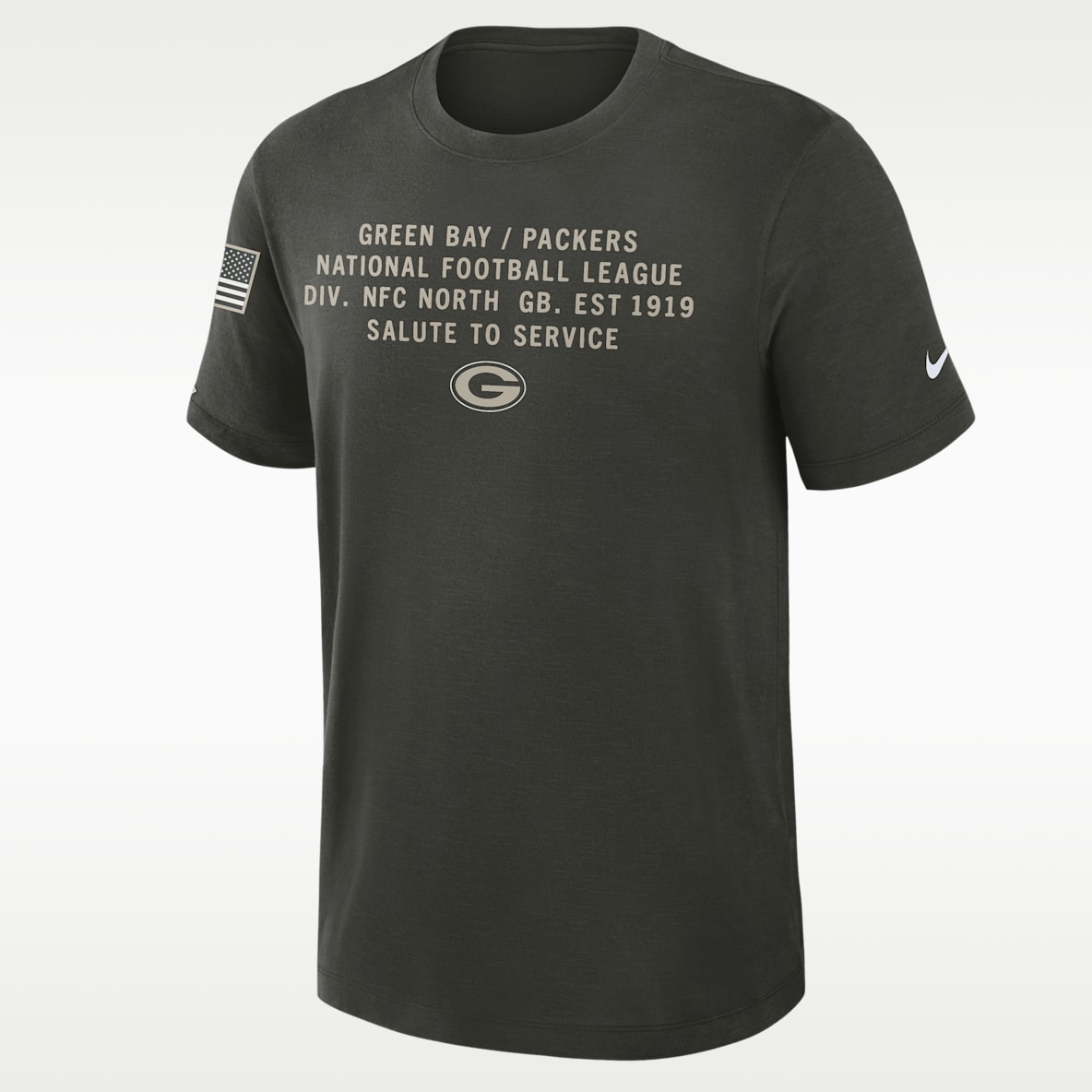Green Bay Packers Salute to Service Slub Playera Nike Dri-FIT de la NFL para hombre