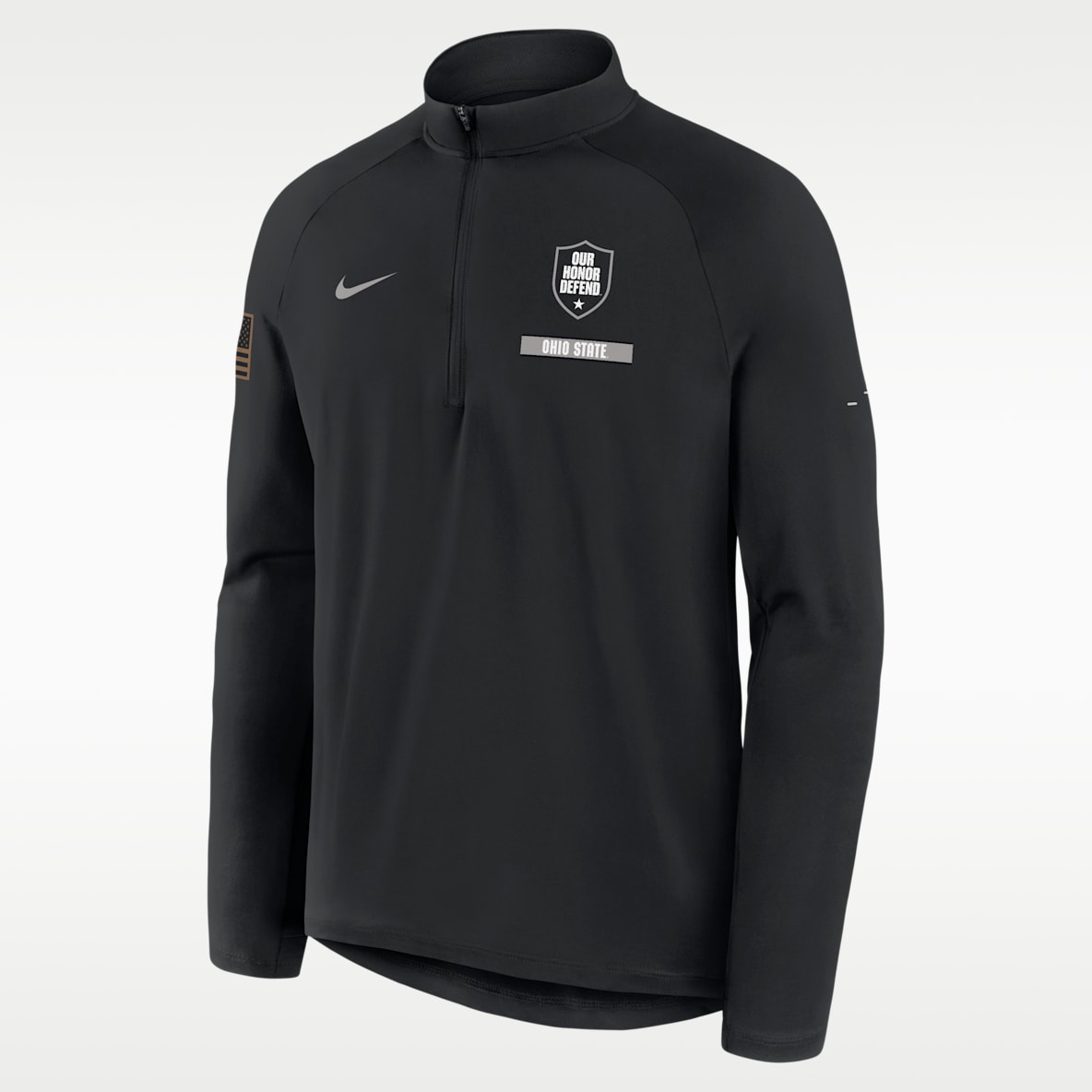Ohio State 2026 Military Appreciation Stride Men's Nike Dri-FIT College 1/2-Zip Long-Sleeve Top