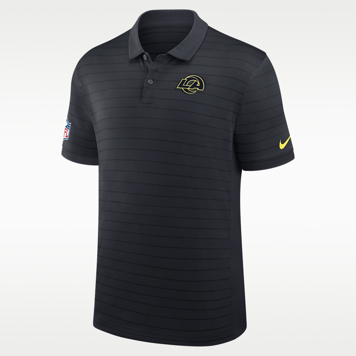 Los Angeles Rams Rivalries Collection Sideline Victory Striped Men's Nike Dri-FIT NFL Polo