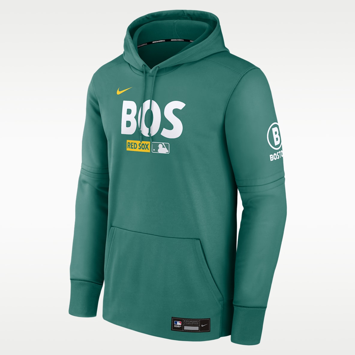 Boston Red Sox Authentic Collection City Connect Sudadera con gorro sin cierre Nike Therma de la MLB para hombre