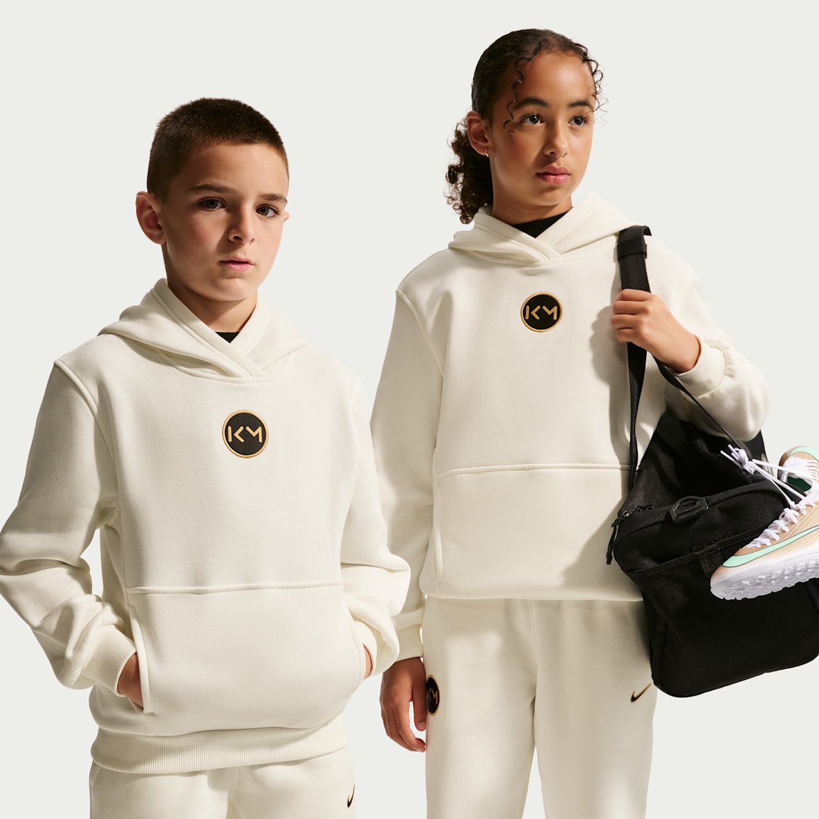 Kylian Mbappé Club Fleece Fotbollshuvtröja Nike för ungdom