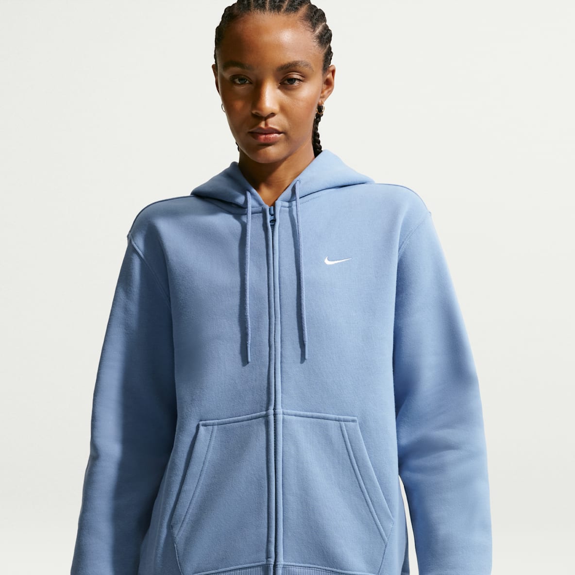 Nike Studio Fleece Medium Weight Huvtröja med hel dragkedja för kvinnor