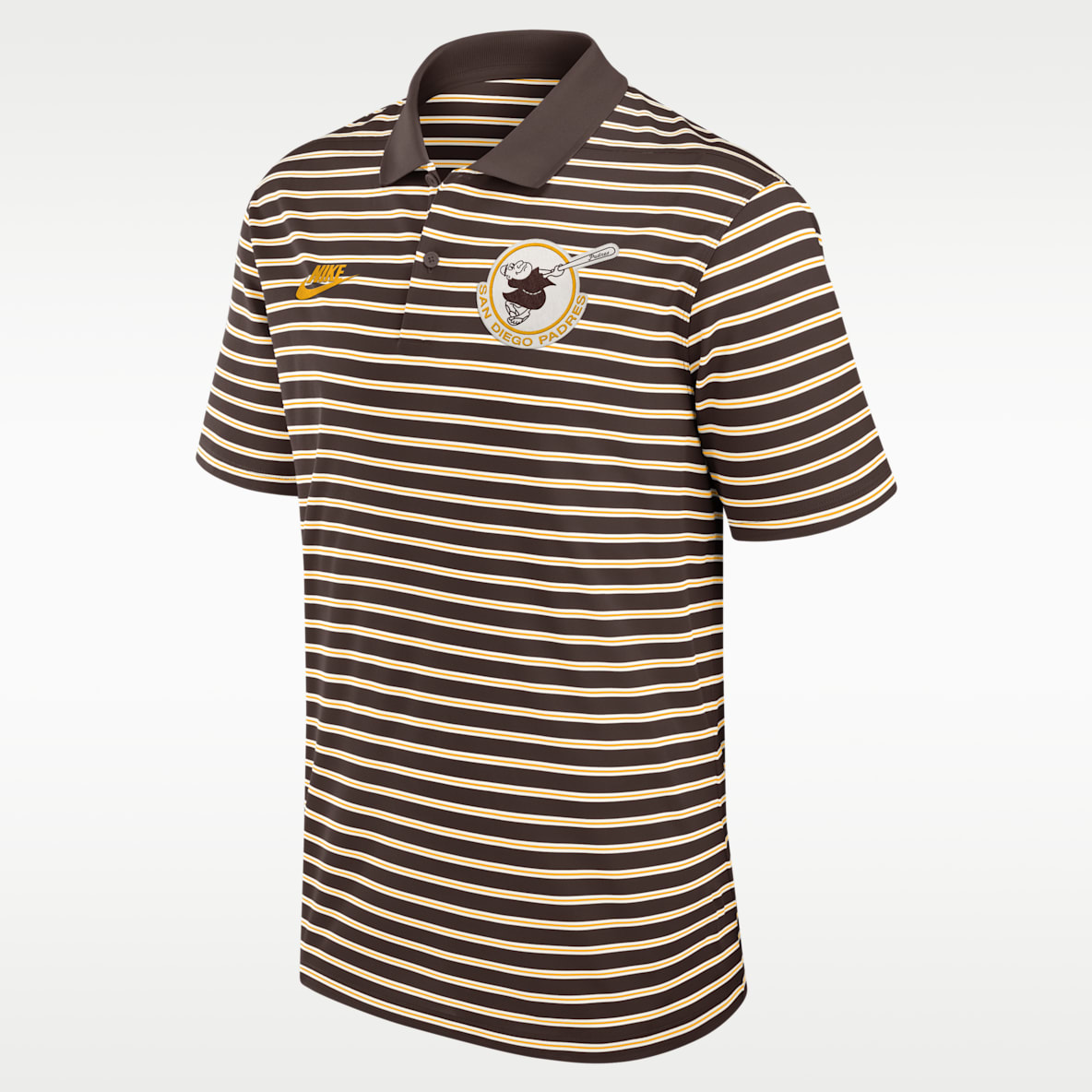San Diego Padres Cooperstown Striped Victory Men's Nike Dri-FIT MLB Polo