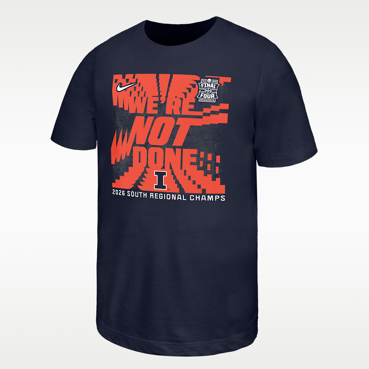 Men's Illinois Fighting Illini 2026 "We're Not Done" Nike Big Kids' College Basketball T-Shirt