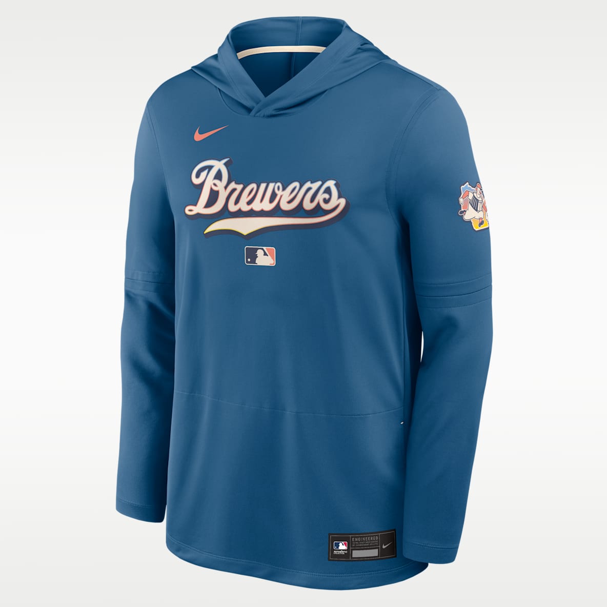 Milwaukee Brewers City Connect Men's Nike Dri-FIT MLB Long-Sleeve Hooded Top