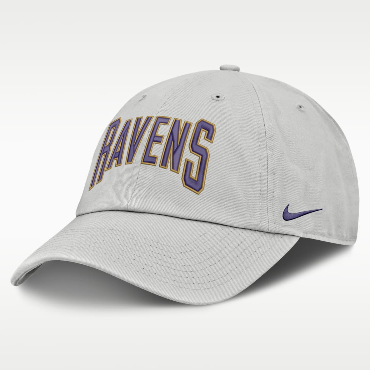 Baltimore Ravens, línea Primetime Club Arched Gorro ajustable Nike de la NFL para hombre