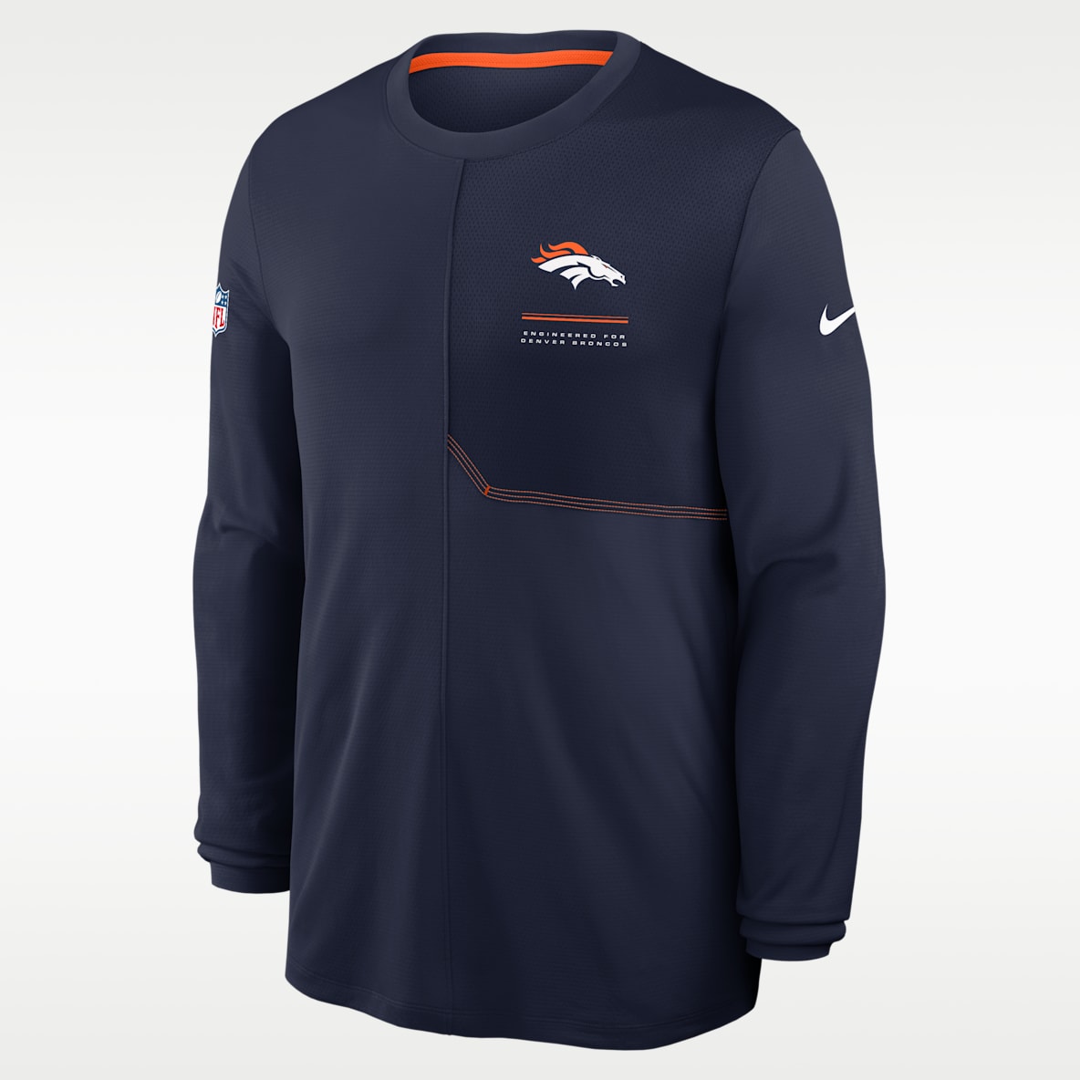 Denver Broncos Sideline Coach Men's Nike Dri-FIT NFL Long-Sleeve Top