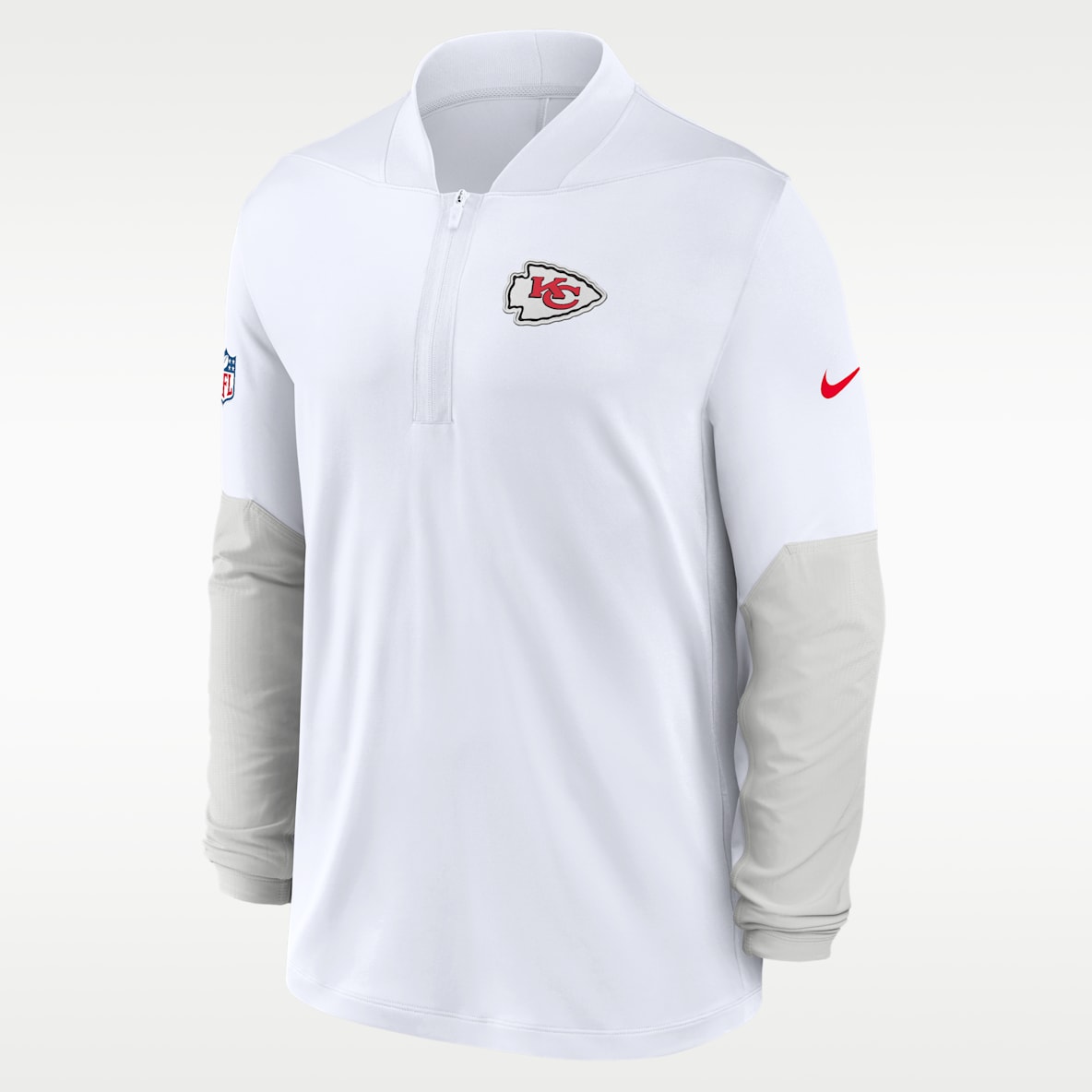 Kansas City Chiefs Feel The Pressure Playera Nike Dri-FIT de la NFL de medio cierre para hombre