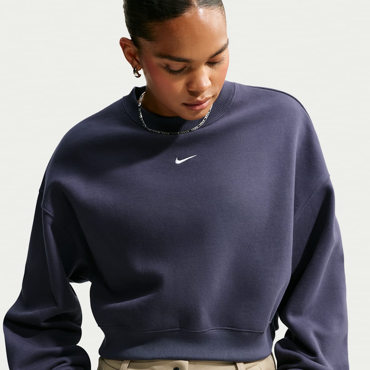 Nike Studio Fleece Medium Weight Women's Oversized Cropped Crew