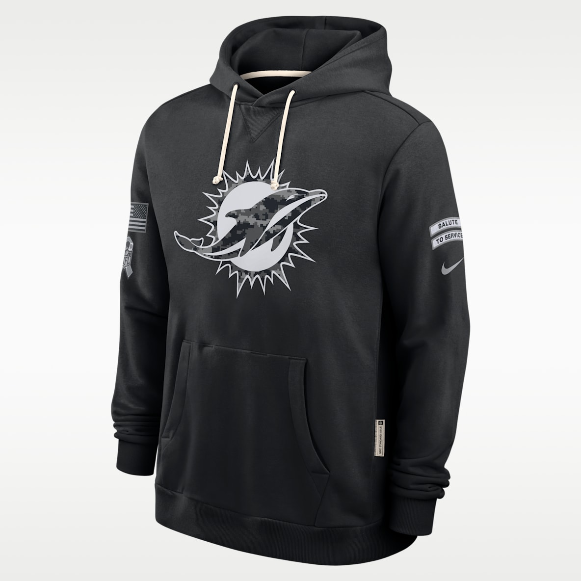 Miami Dolphins Salute to Service Sideline Men's Nike Dri-FIT NFL Pullover Hoodie