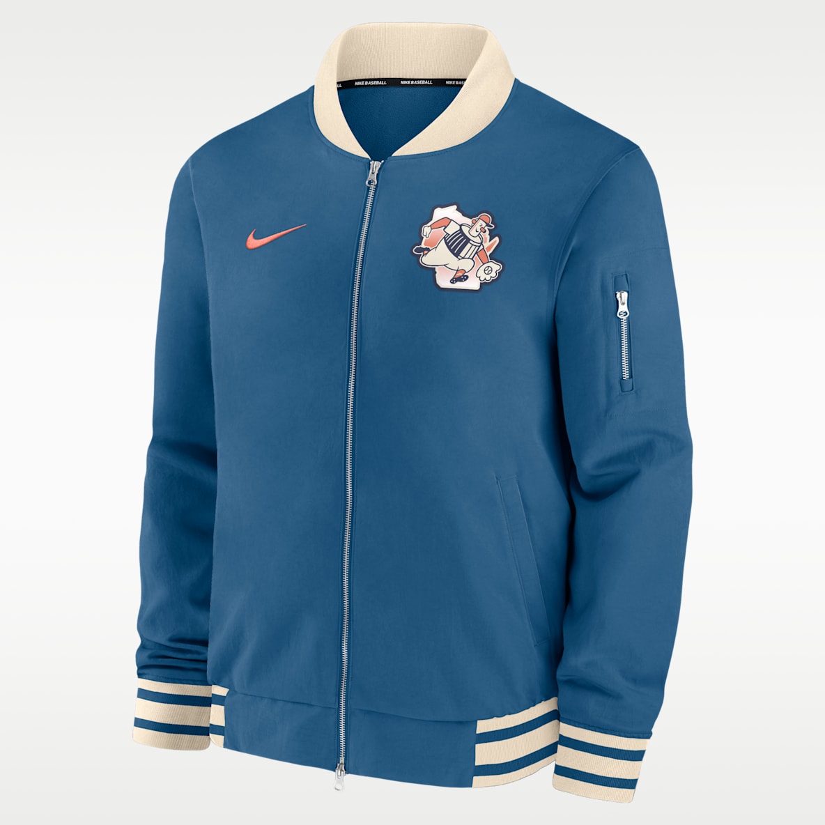 Milwaukee Brewers Authentic Collection City Connect Men's Nike MLB Full-Zip Bomber Jacket