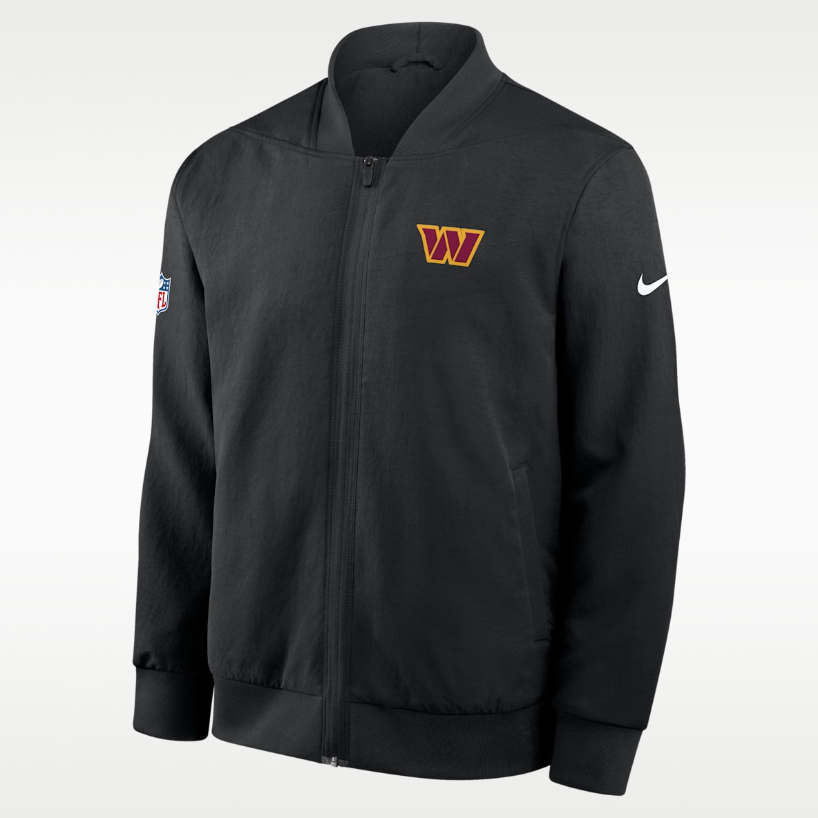Washington Commanders Sideline Chamarra bomber Nike de la NFL de cierre completo para hombre